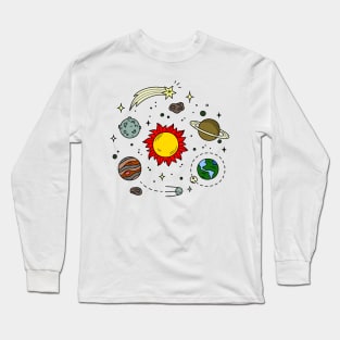 Planets Rotation Solar Long Sleeve T-Shirt